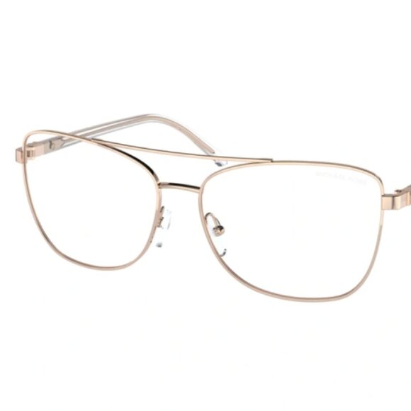 Michael Kors MK 1096 Stratton Blue Light Blocking Aviator Glasses/Rose Gold - Picture 2 of 13